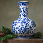 A traditional Chinese vase adds classic beauty.