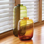 Colored glass vases