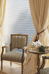 Taupe fabric curtains