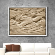 This monotone, textured piece adds interest to a room.
