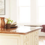 Copper is a beautiful and unusual choice for a countertop.