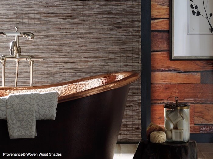 Provenance Woven Wood Shades Santa Rosa Bathroom Detail