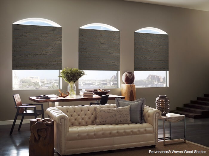 Provenance Woven Wood Shades Telluride Living Room