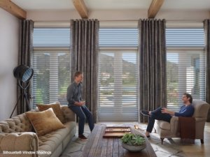 Silhouette Window Shadings - ClearView Tapestry in Living Room