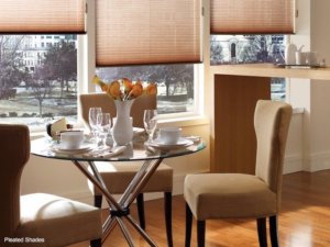 Pleated Shades - Langley in Dining Room