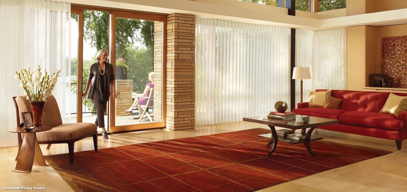 Luminette Privacy Sheers - Stria - Living Room