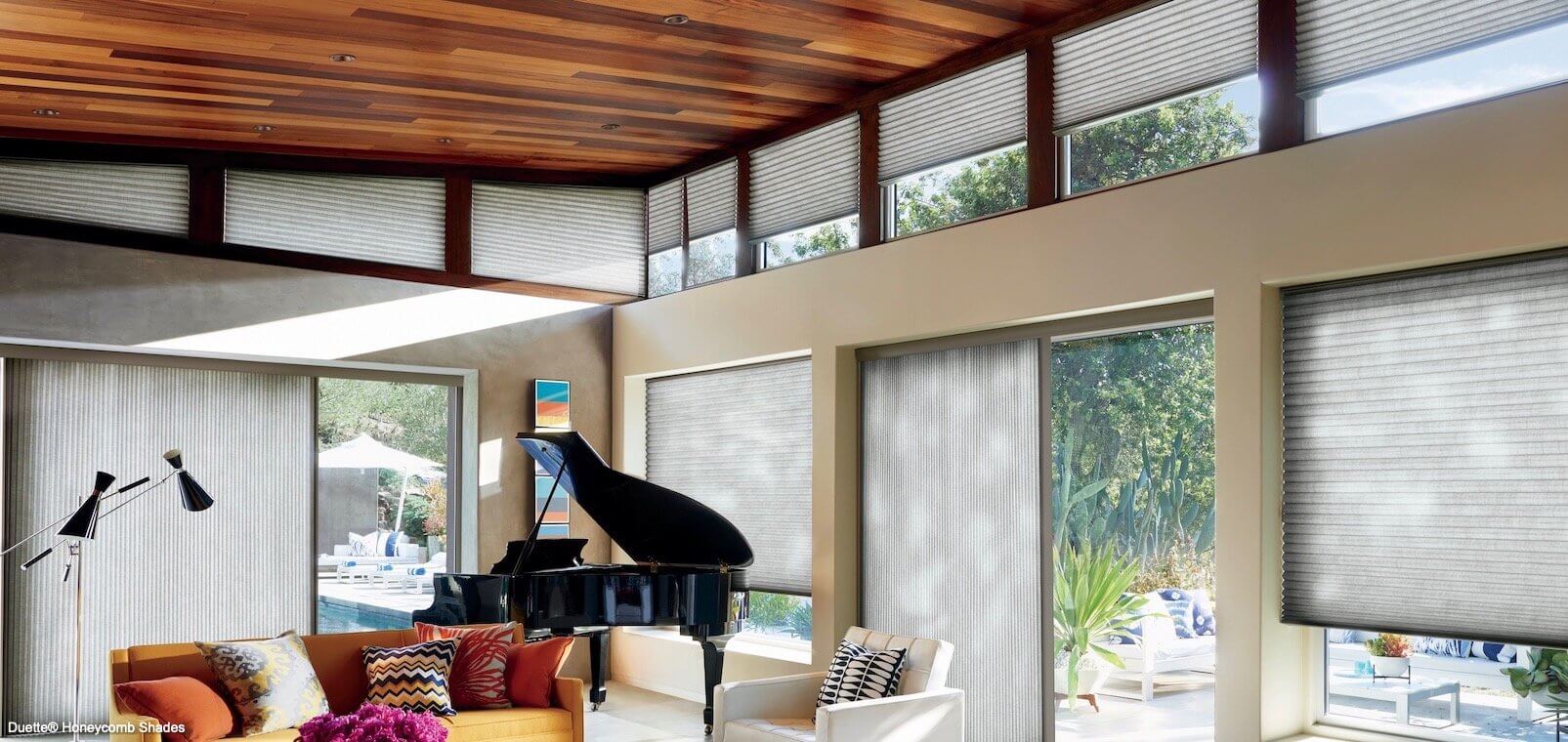Duette Honeycomb Shades - PowerView- Trielle - Great Room