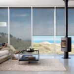 Aluminette Designer Roller Shades - Sky Zola - Living Room