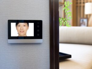 Install a video doorbell to communicate with people at your door.