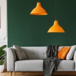 Light fixtures with an orange color